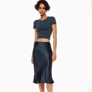 Aritzia Babaton Slip Satin Midi Skirt NWOT size 4
